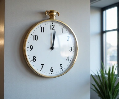Reloj que indica el horario de oficina