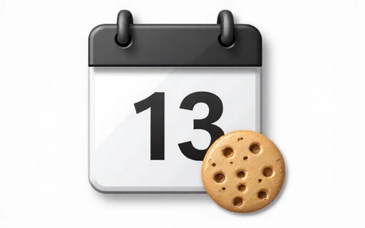 Calendario con una fecha destacada y un icono de cookie, simbolizando actualizaciones de la política