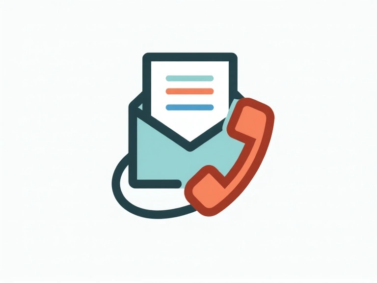 Icono de un sobre y un teléfono, simbolizando contacto y soporte